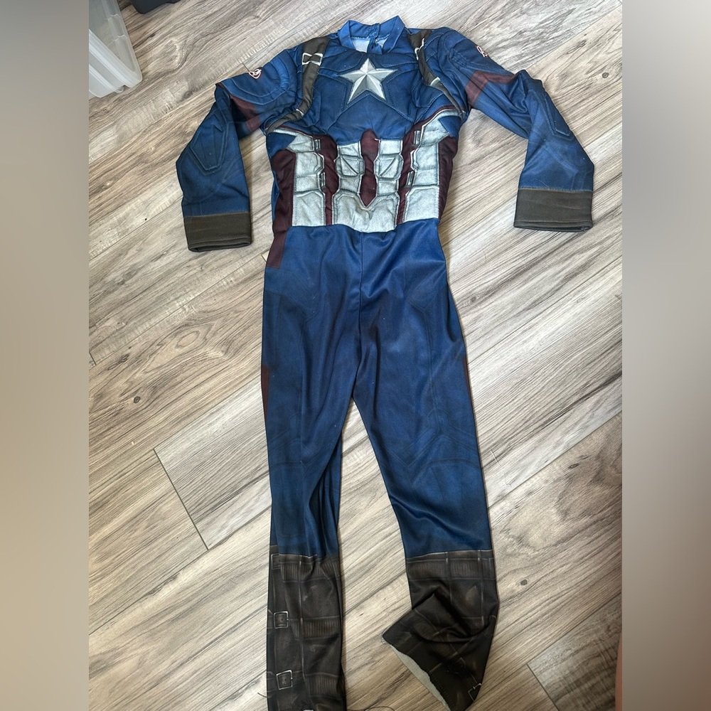 Rubies Marvel Captain America Kids Costume Suit Halloween - Blue and Red Size S